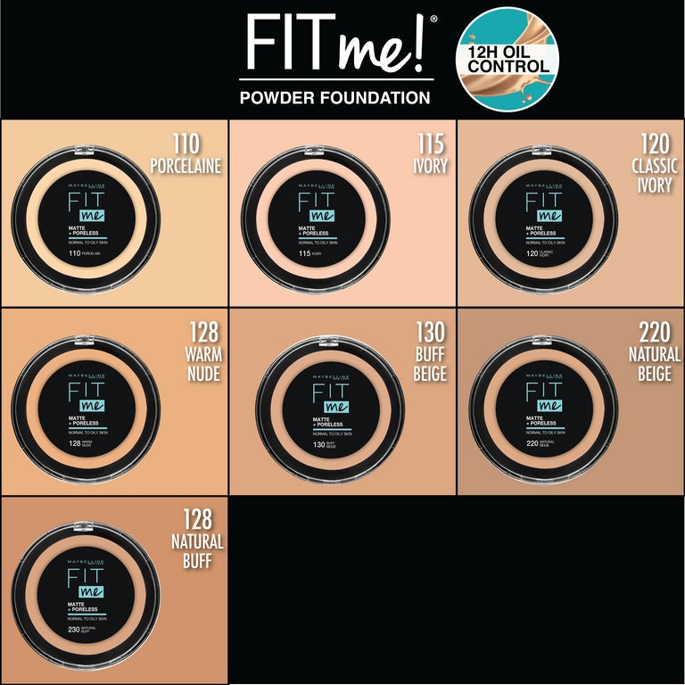 Maybelline New York Fit Me- Perfect Matte Finish & Poreless Powder That Lasts Up To 16 Hours