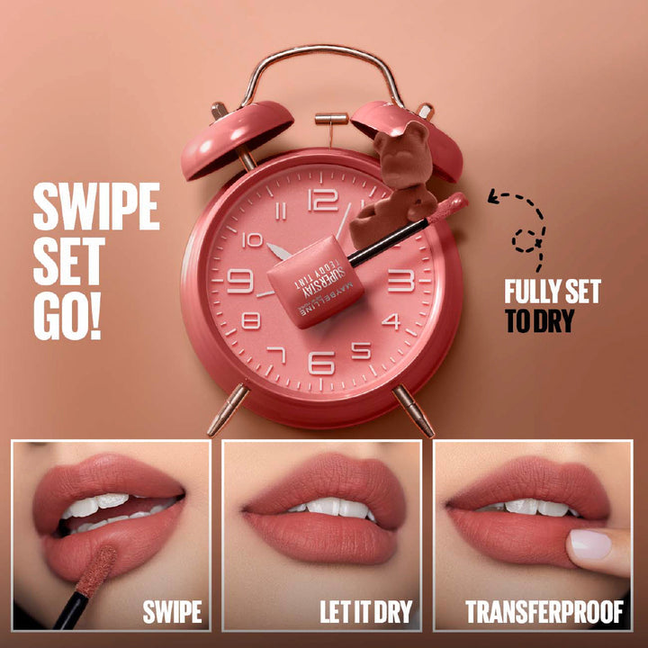 Maybelline Super Stay Teddy Tint Soft Blurred Matte Lip Tint | 12h Longwear, Transfer proof| Makeup