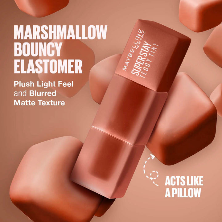 Maybelline Super Stay Teddy Tint Soft Blurred Matte Lip Tint | 12h Longwear, Transfer proof| Makeup