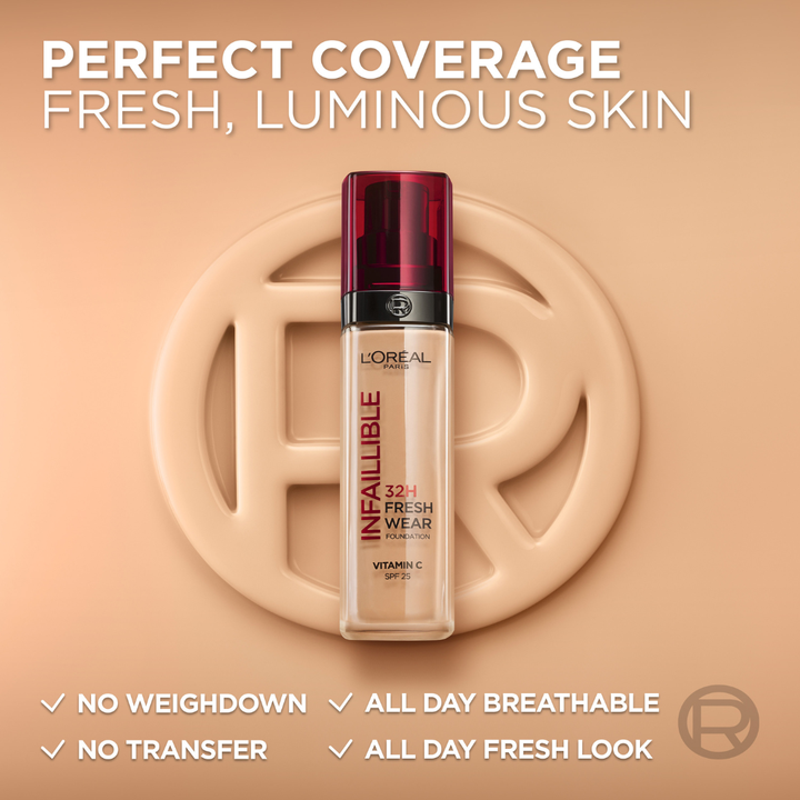 L'Oreal Paris Infaillible 32H Freshwear Liquid Foundation SPF25